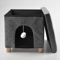Maison griffoir pour chat Gina gris - Duvo+ à 43,95 € - Duvo + - 15734 - Arbre à chat & griffoir