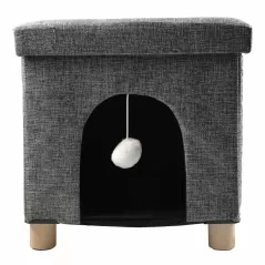 Maison griffoir pour chat Gina gris - Duvo+ à 43,95 € - Duvo + - 15734 - Arbre à chat & griffoir