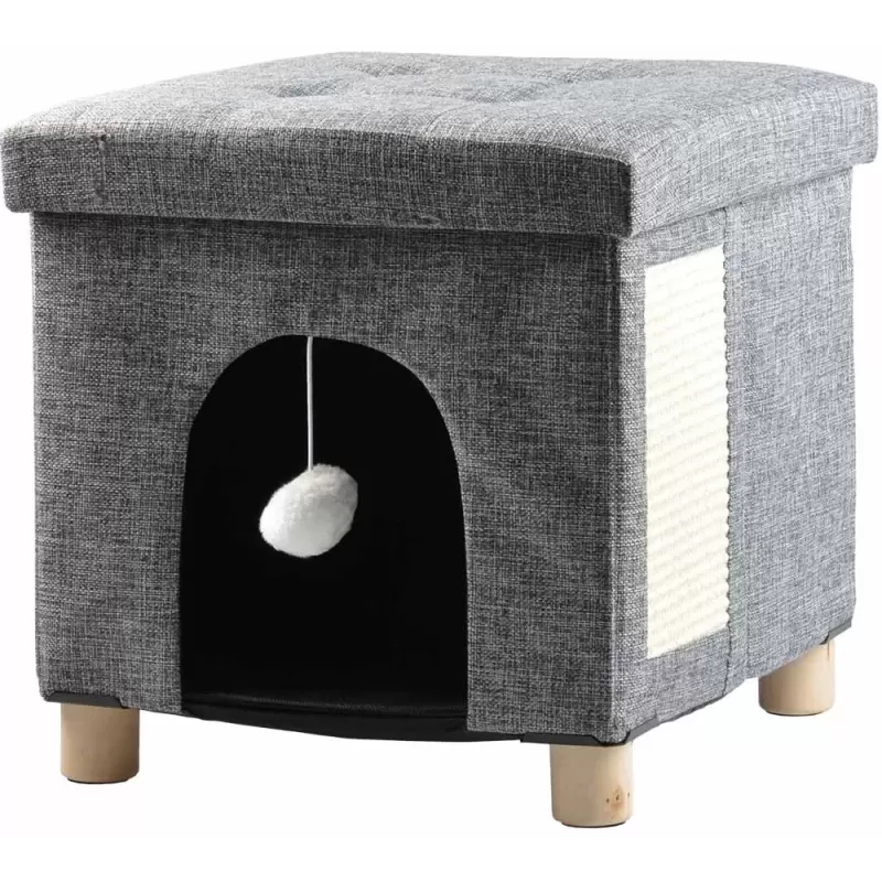 Maison griffoir pour chat Gina gris - Duvo+ Maison griffoir pour chat Gina gris - Duvo+
