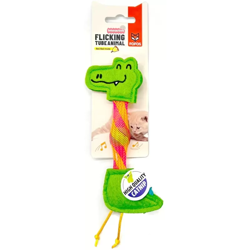 Jouet pour Chat Crocodile Tube 18cm - Fofos
