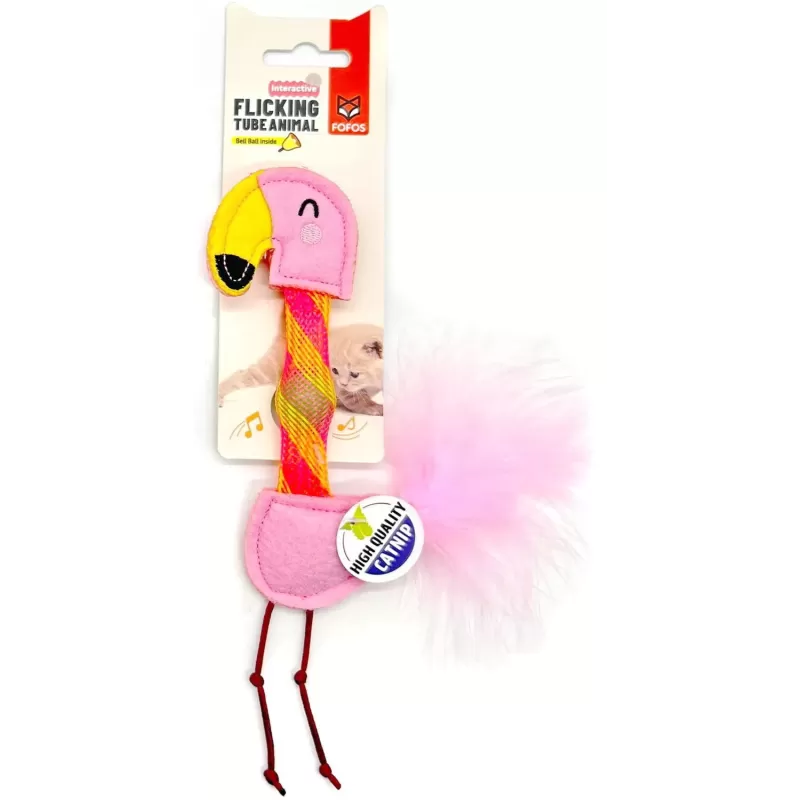 Jouet Pour Chat Flamingo Tube 18cm - Fofos Jouet Pour Chat Flamingo Tube 18cm - Fofos