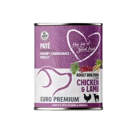 Pâtée Adulte Poulet & Agneau 400gr - Euro Premium à 3,95 € - Euro Premium - Dog Food - 21153 - Euro Premium - Dog Food