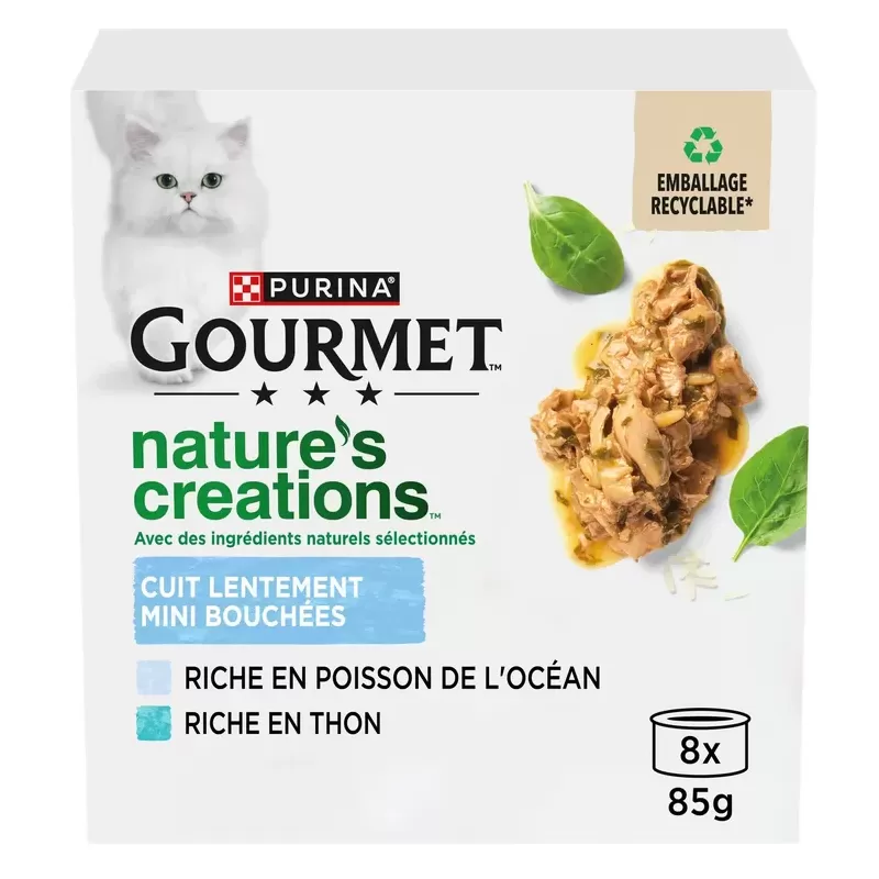 Nature's Créations - Au poisson 8x85gr - Gourmet
