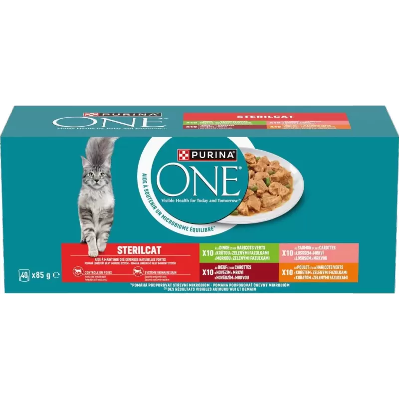 Chat Stérilisé Multivariétés 40x85gr - ONE Chat Stérilisé Multivariétés 40x85gr - ONE