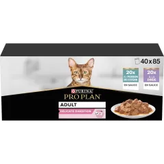 Adult Delicate Digestion - Dinde/Poisson de l'océan 40x85gr - Pro Plan - 54,99 € - Purina - 8445291153943 - Ornibird SRL