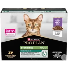 Sterilised Maintenance - Canard en sauce - 10x85gr - Pro Plan à 15,50 € - Purina - 12571444 - Pro Plan