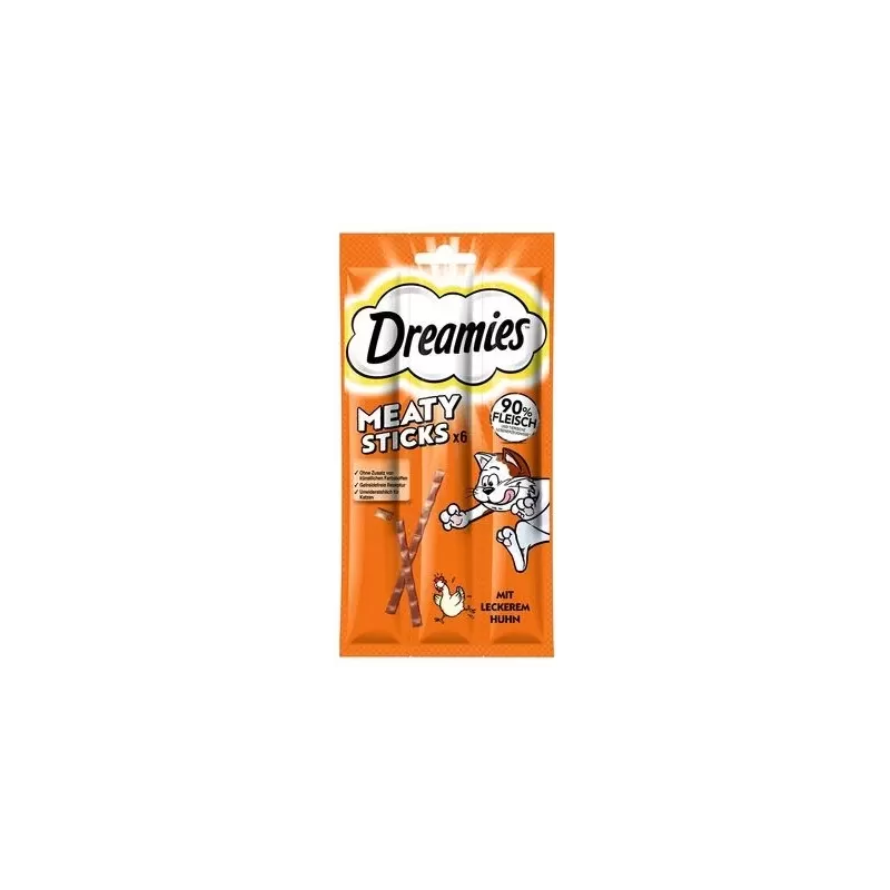 Meaty Sticks pour Chat Au Poulet 6x5gr - Catisfactions Meaty Sticks pour Chat Au Poulet 6x5gr - Catisfactions