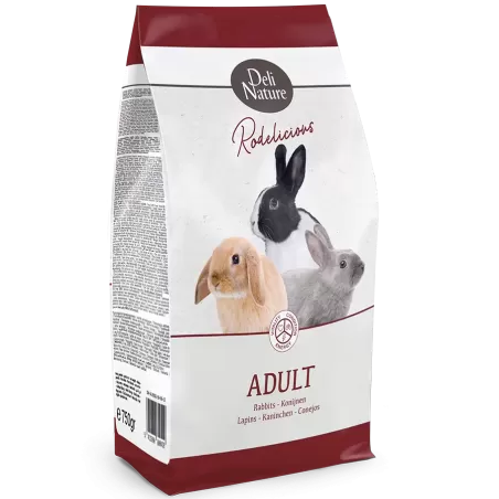 Rodelicious Lapins Adult 750gr - Deli Nature à 3,70 € - Deli Nature - 029502 - Alimentation principale
