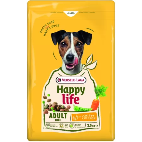 Happy Life - Adult Mini Chicken 2,5kg aliment varié au poulet pour petits chiens à 10,15 € - Versele-Laga - 431091 - Happy Life