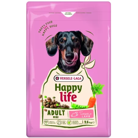 Happy Life - Adult Mini Lamb 2,5kg aliment varié à l'agneau pour petits chiens à 10,15 € - Versele-Laga - 431046 - Happy Life