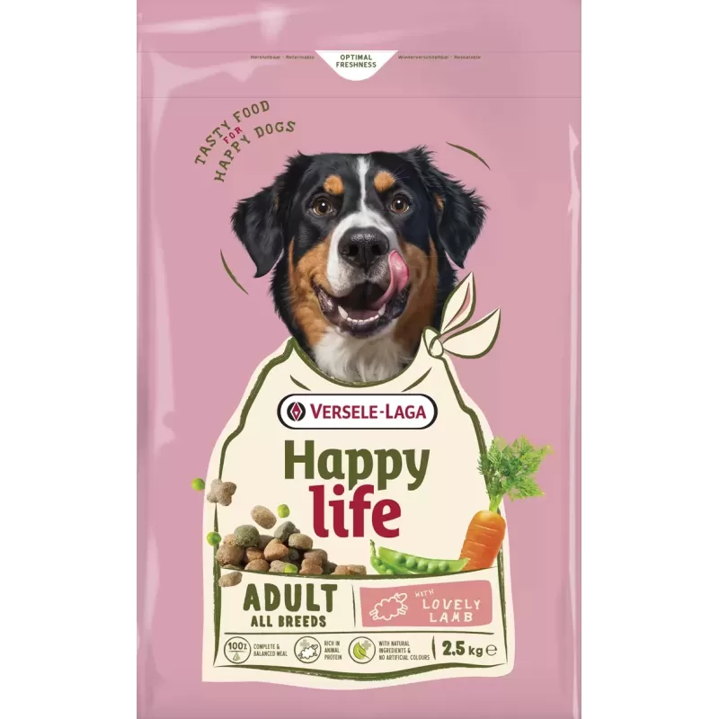 Happy Life - Adult Lamb 2,5kg aliment varié à l'agneau Happy Life - Adult Lamb 2,5kg aliment varié à l'agneau