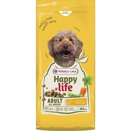 Happy Life - Adult Chicken 12,5kg aliment varié au poulet à 40,55 € - Versele-Laga - 431095 - Happy Life