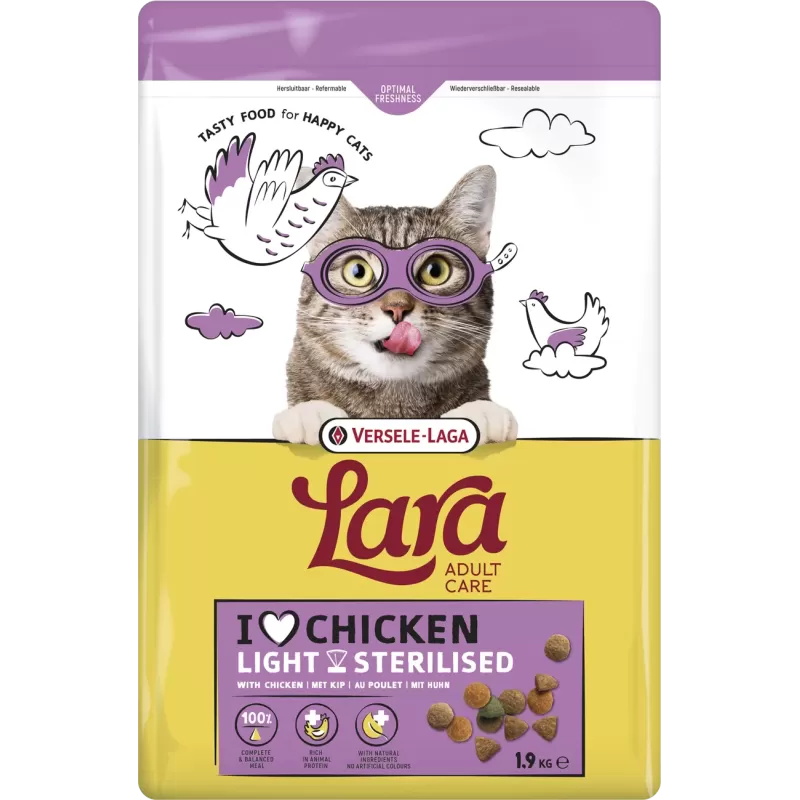 Lara Adult Care Light Sterilised avec poulet 1,9kg Lara Adult Care Light Sterilised avec poulet 1,9kg
