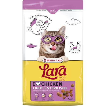 Lara Adult Care Light Sterilised avec poulet 7kg à 24,30 € - Versele-Laga - 441163 - Lara - Versele-Laga