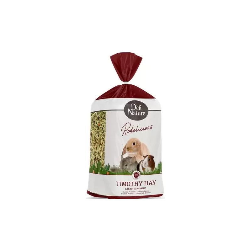 Foin Timothy - Carotte & Panais Rodelicious 600gr - Deli Nature Foin Timothy - Carotte & Panais Rodelicious 600gr - Deli Nature