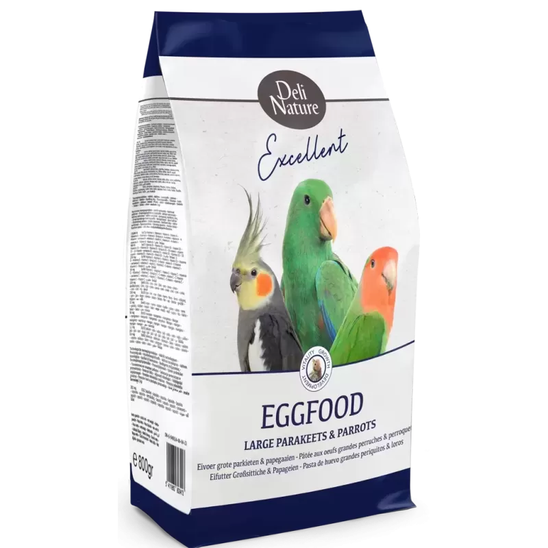 Patée aux oeufs grasse grandes perruches et perroquets 800gr - Deli Nature