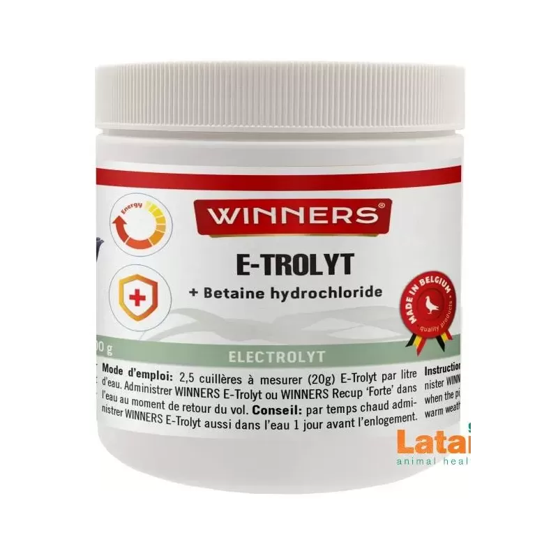 E-Trolyt - récupération, régulateur de l'équilibre hydrique, énergie 300gr - Winners E-Trolyt - récupération, régulateur de l'équilibre hydrique, énergie 300gr - Winners