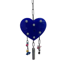 Jouet Perroquet Coeur En Acrylique Bleu M - Parrots & Toys à 45,90 € - Vogelhof - Parrots & Toys - AC40-HARTJE-M - Jouets