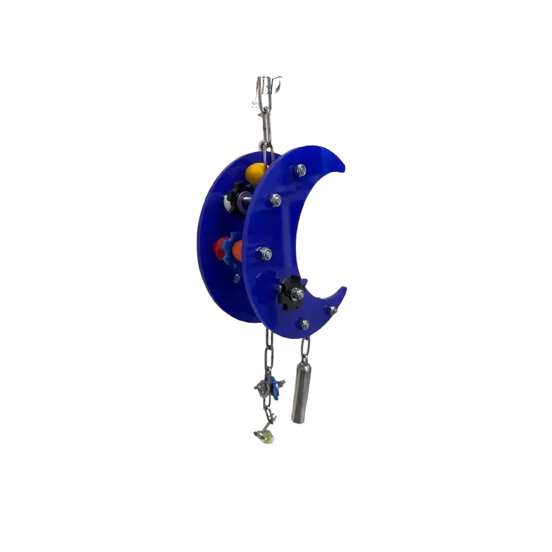 Jouet Perroquet Lune En Acrylique Bleu L - Parrots & Toys