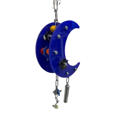 Jouet Perroquet Lune En Acrylique Bleu L - Parrots & Toys à 55,00 € - Vogelhof - Parrots & Toys - AC93-MAAN-L - Jouets