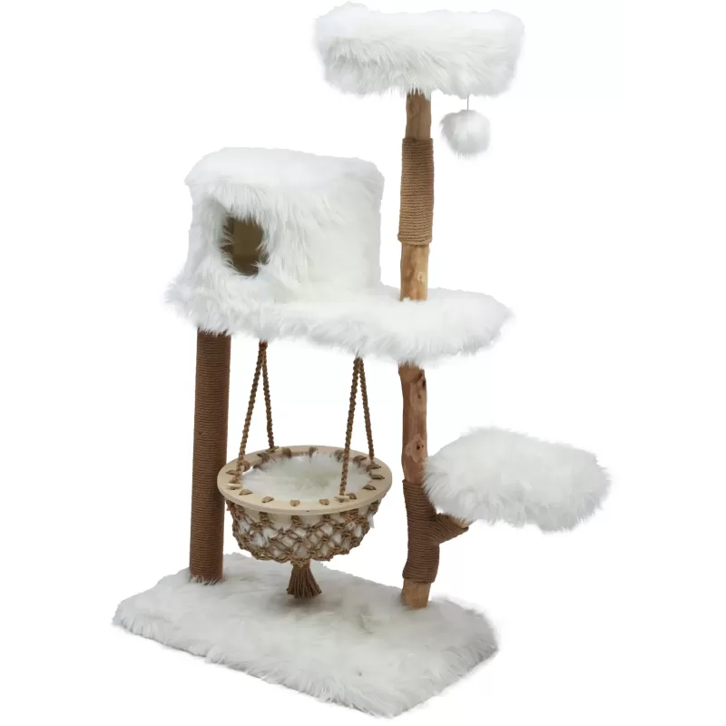 Arbre à Chats Populus 154cm Blanc polaire - Gebr. De Boon Arbre à Chats Populus 154cm Blanc polaire - Gebr. De Boon