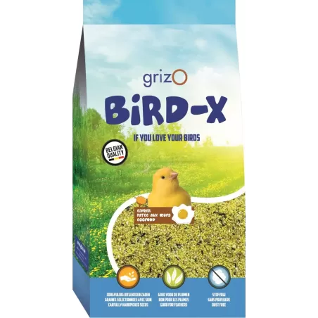 Bird-X Pâtée d’Élevage Jaune Grasse 4kg - Grizo à 19,35 € - Grizo - 102001050 - Patée