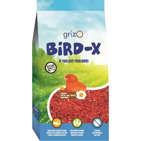 Bird-X Pâtée d’Élevage Rouge Grasse 4kg - Grizo à 24,25 € - Grizo - 102003050 - Patée