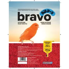 Bird-X Pâtée d’Élevage Bravo Rouge Super Grasse 25kg - Grizo à 109,95 € - Grizo - 102010250 - Patée