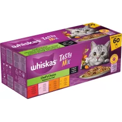 Tasty Mix en sauce 60x85gr - Whiskas à 28,99 € - Whiskas -  - Whiskas