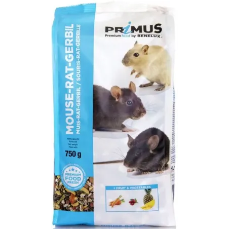 Souris, Rat, Gerbille 750gr - Primus à 1,95 € - Kinlys - 32533 - Prémium petit conditionnement