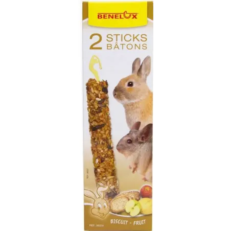 2 Sticks XXL Rongeurs Biscuit-Fruit - Benelux à 2,55 € - Kinlys - 36231 - Crackers - Sticks