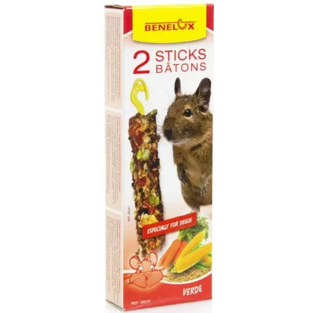 2 Sticks Degus Verde - Benelux à 1,55 € - Kinlys - 36241 - Crackers - Sticks