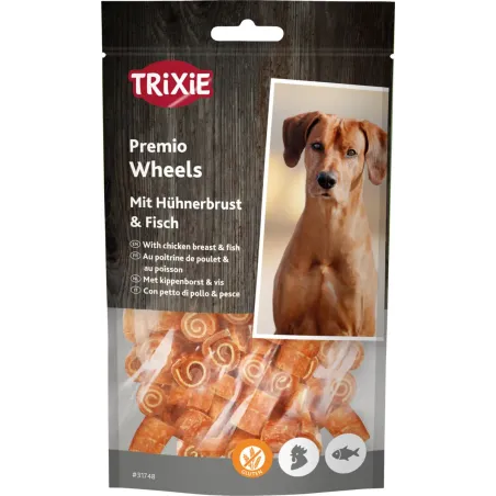 Wheels au poulet et au poisson 75gr - Trixie à 3,00 € - Trixie - 31748 - Snacks à la viande