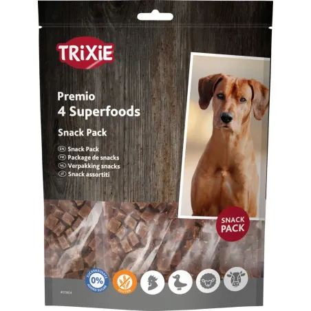 4 Superfoods au poulet, canard, bœuf et à l'agneau 4x100gr - Trixie à 10,95 € - Trixie - 31854 - Snacks à la viande