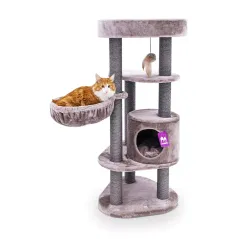 Arbre à chat Charlotte 134 Cappuccino - Petrebels à 199,00 € - Petrebels - 4094431183 - Arbre à chat & griffoir