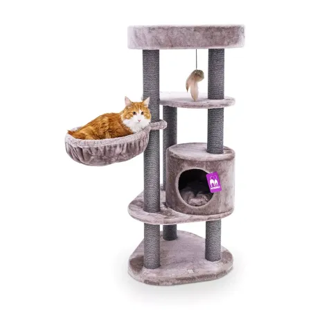 Arbre à chat Charlotte 134 Cappuccino - Petrebels à 199,00 € - Petrebels - 4094431183 - Arbre à chat & griffoir