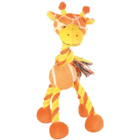 Girafe avec balle de tennis et corde 28cm - Trixie à 9,95 € - Trixie - 3578 - Jouets en peluche