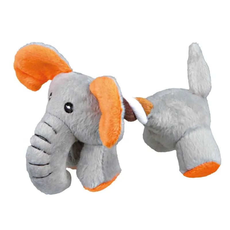 Eléphant avec corde en peluche 17cm - Trixie