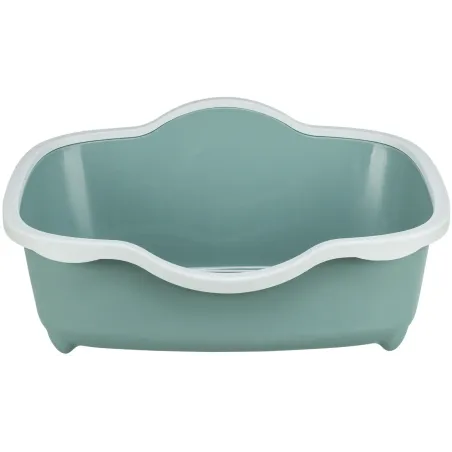 Davio, avec rebord 56x26x39cm Vert/Blanc - Trixie à 14,95 € - Trixie - 40560 - Bacs à chat