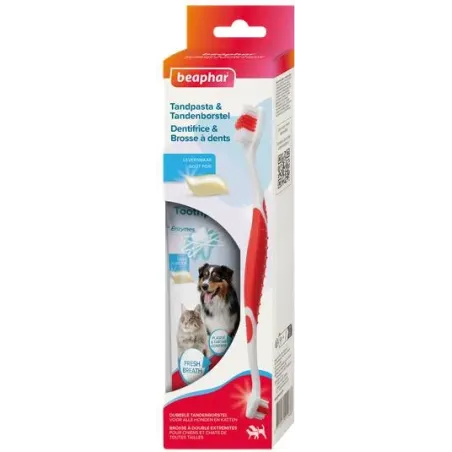 Dentifrice et Brosse à dents 100gr - Beaphar à 10,95 € - Beaphar - 1000473 - Soins pour oreilles, yeux et dent