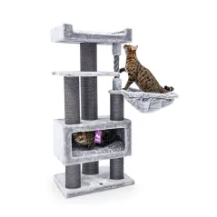 Arbre à chat Parklane 131 Gris - Petrebels à 269,00 € - Petrebels - 4094431358 - Arbre à chat & griffoir