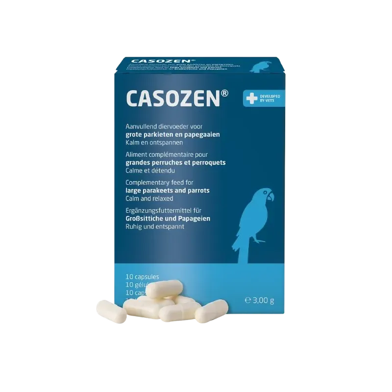 Aliment Complémentaire pour Perroquets et Grandes perruches - 10x capsules - Casozen Aliment Complémentaire pour Perroquets et Grandes perruches - 10x capsules - Casozen