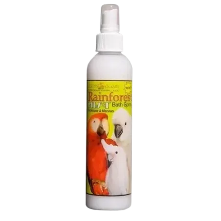 Rainforest Mist Bath Spray pour Perroquets 240ml - King's Cages à 14,95 € - King's Cages - RFMBS-CM8 - Plumage
