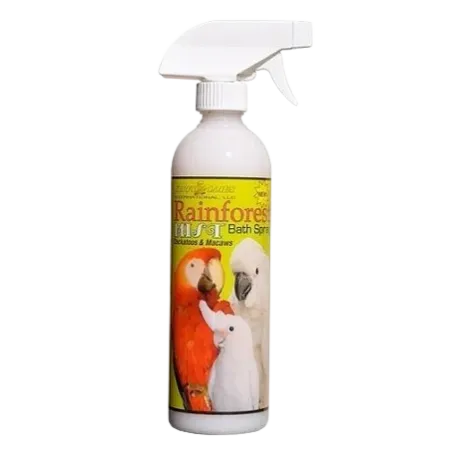 Rainforest Mist Bath Spray pour Perroquets 503ml - King's Cages à 19,95 € - King's Cages - RFMBS-CM17 - Plumage