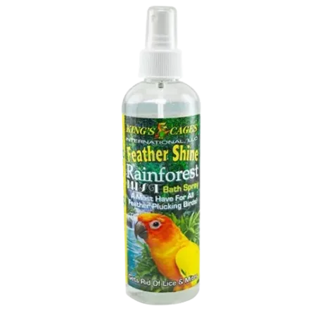 Rainforest Mist Bath Spray Feather Shine Pour Tous Perroquets 240ml - King's Cages à 14,95 € - King's Cages - RFMBS-FS8 - Plu...