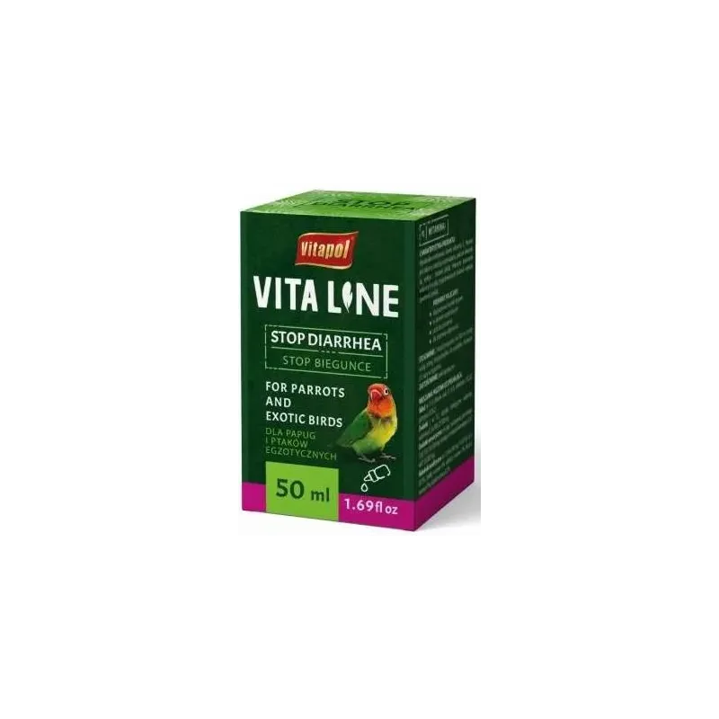 Stop Diarrhée pour Perroquets et Oiseaux Exotiques 50ml - Vitapol Stop Diarrhée pour Perroquets et Oiseaux Exotiques 50ml - Vitapol