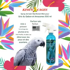 Rainforest Mist Bath Spray Pour Perroquets Africains 503ml - King's Cages - 19,95 € - King's Cages - 3000000238547 - Ornibird SRL