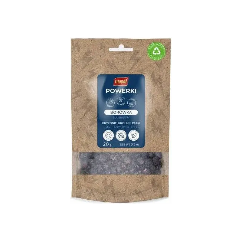 Powerki Myrtille Petits Animaux et Oiseaux 20gr - Vitapol Powerki Myrtille Petits Animaux et Oiseaux 20gr - Vitapol