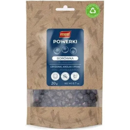 Powerki Myrtille Petits Animaux et Oiseaux 20gr - Vitapol à 4,45 € - Vitapol - ZVP-4500 - Snacks