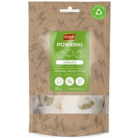 Powerki Pomme pour petits animaux et oiseaux 20gr - Vitapol à 4,45 € - Vitapol - ZVP-4502 - Snacks